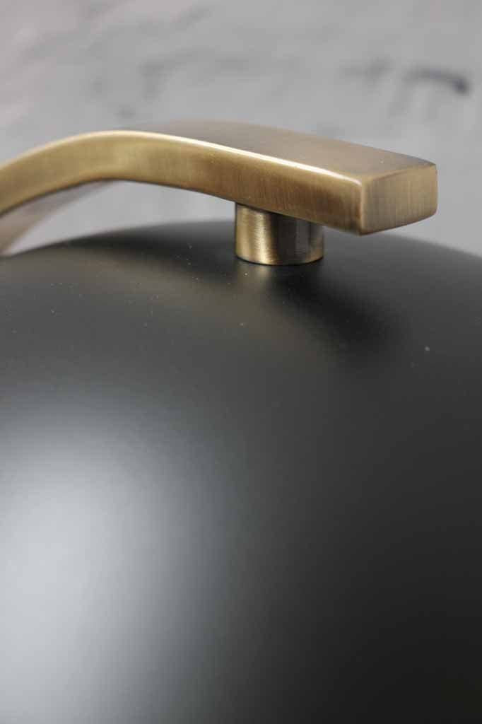 black shade with antique brass detailing