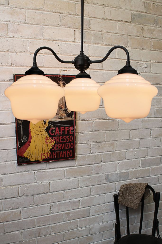 3 light schoolhouse chandelier