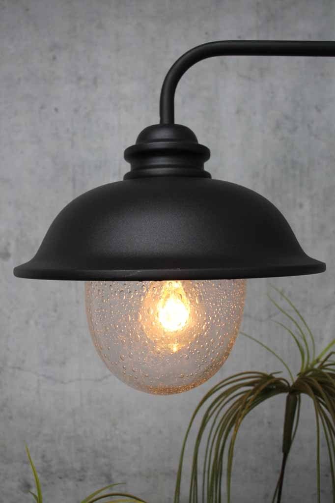 Matt black steel shade with traditional victorian period style detailing