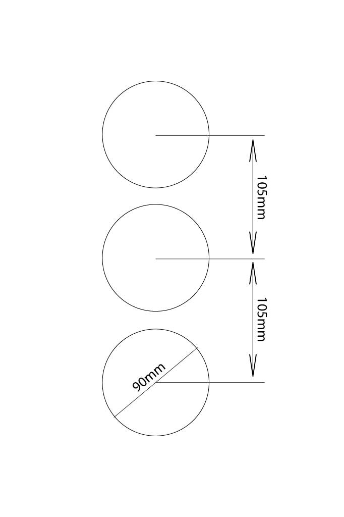 suffield triple downlight measurements 