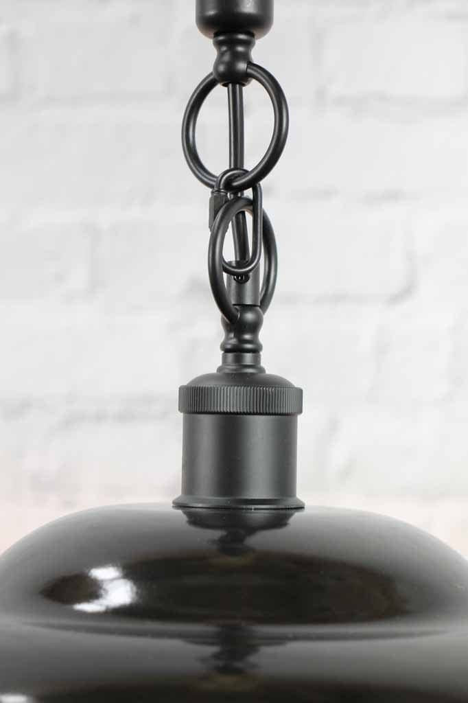 3 sleek steel black metalware chain suspension modern pendant