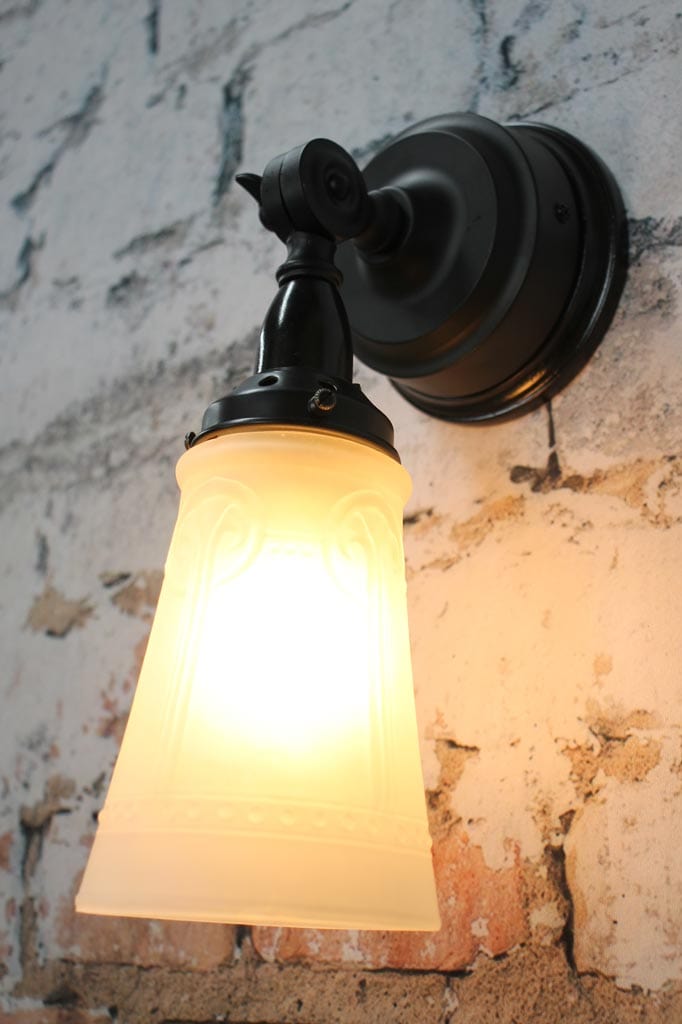 Acid frost glass wall light