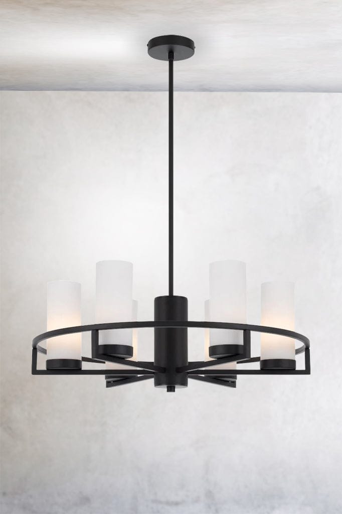 austin 6 light black chandelier