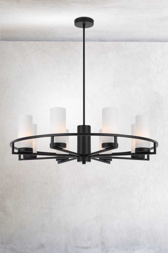 austin 8 light black chandelier