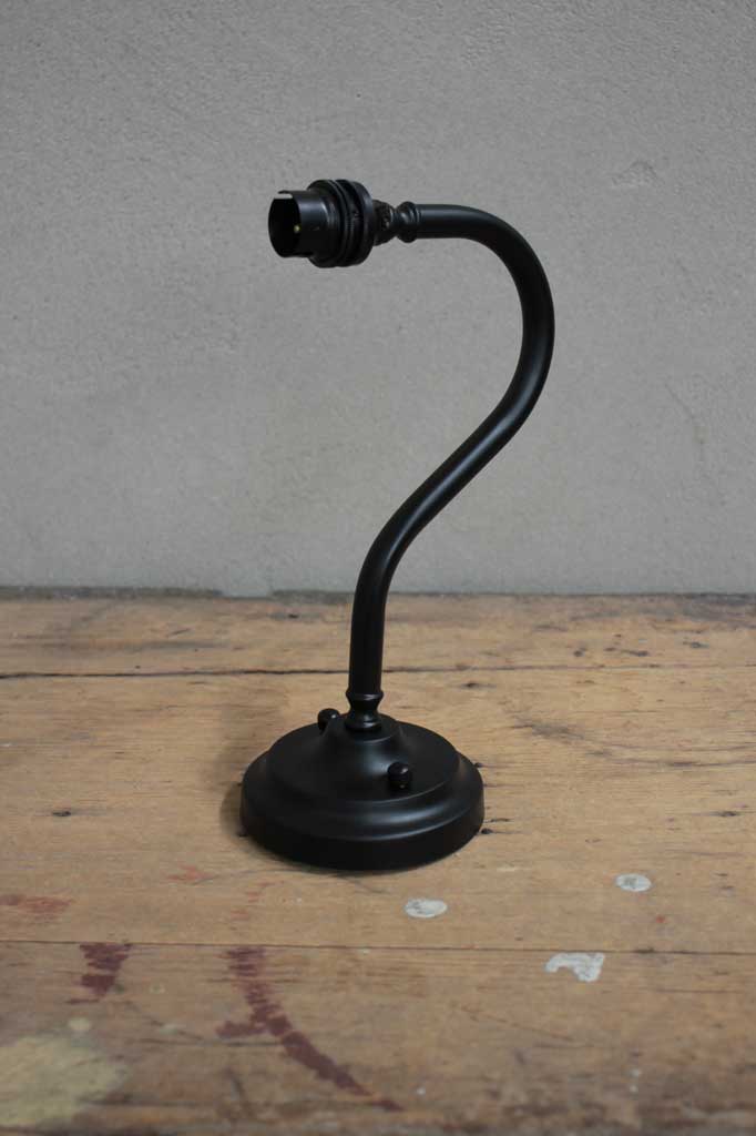 Black gooseneck steel sconce