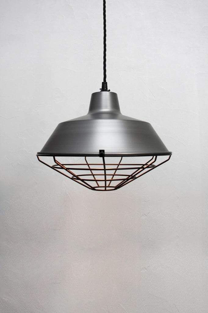 Bar pendant lighting steel shade cage guard