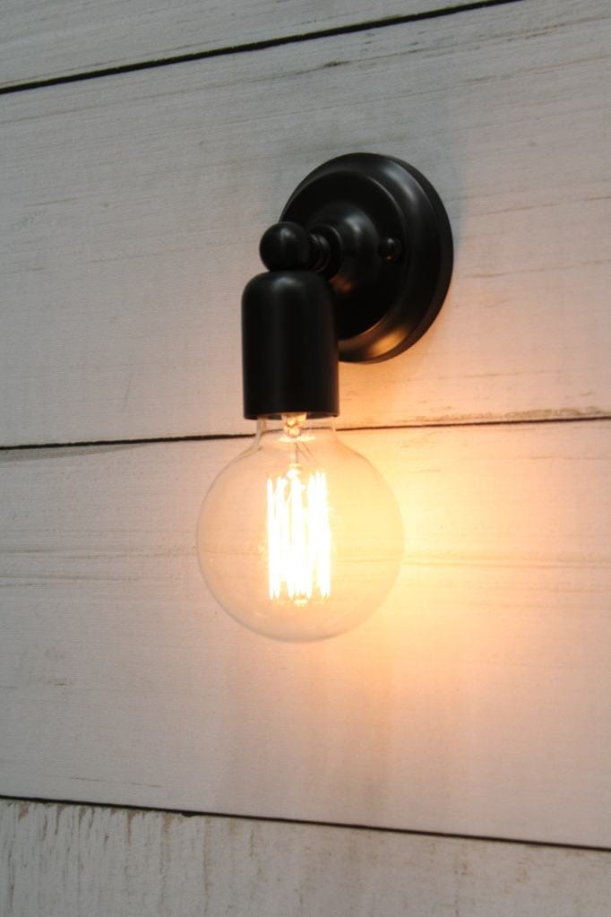 Bare bulb online wall sconce