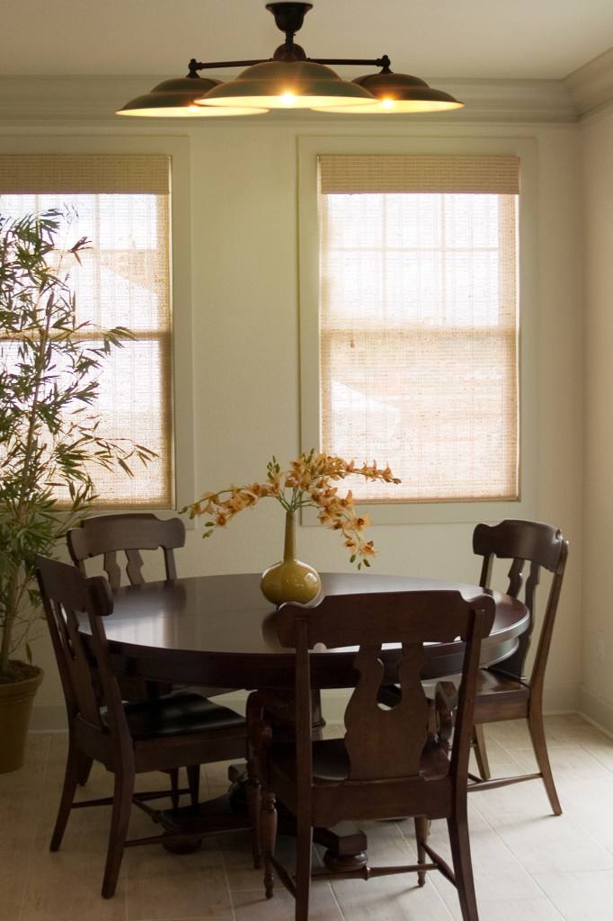 Barn 3 Arm Flush Mount Light over dining table