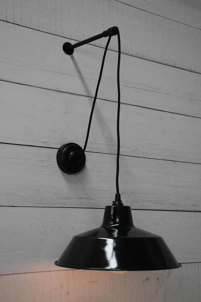 Factory Pulley Wall Light