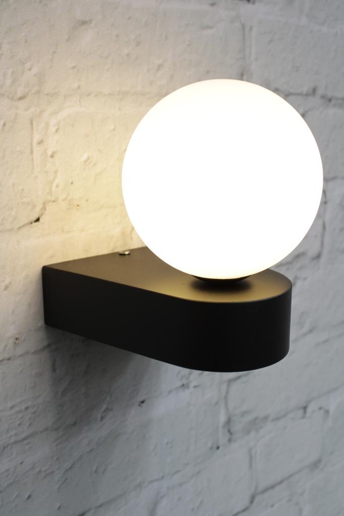 Black and opal wall light