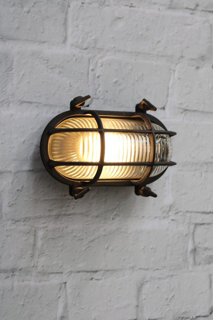 Black bunker outdoor light