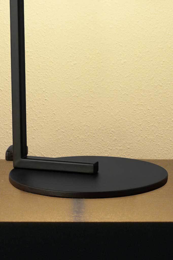 Black metal table lamp base