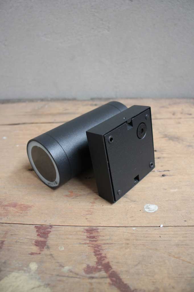 Black outdoor wall light