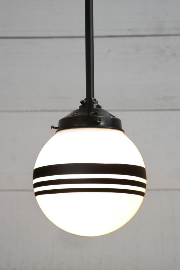 Striped schoolhouse store ceiling light