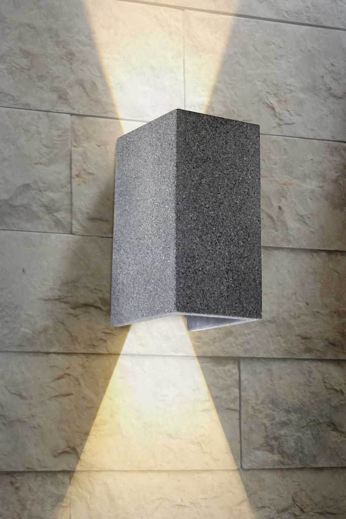 Black sandstone up down wall light