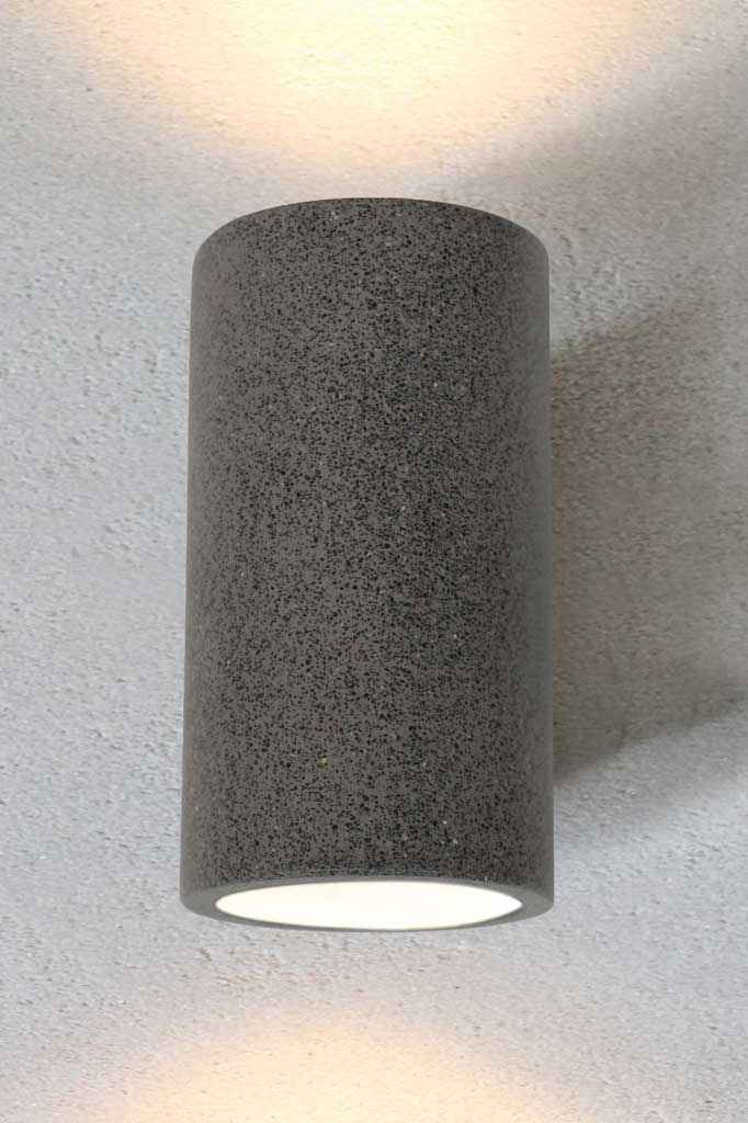 Black sandstone outdoor wall light