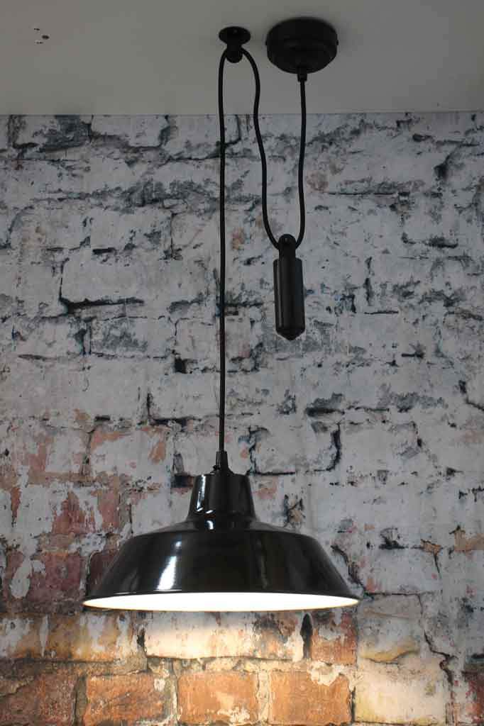 Black Pulley Pendant 