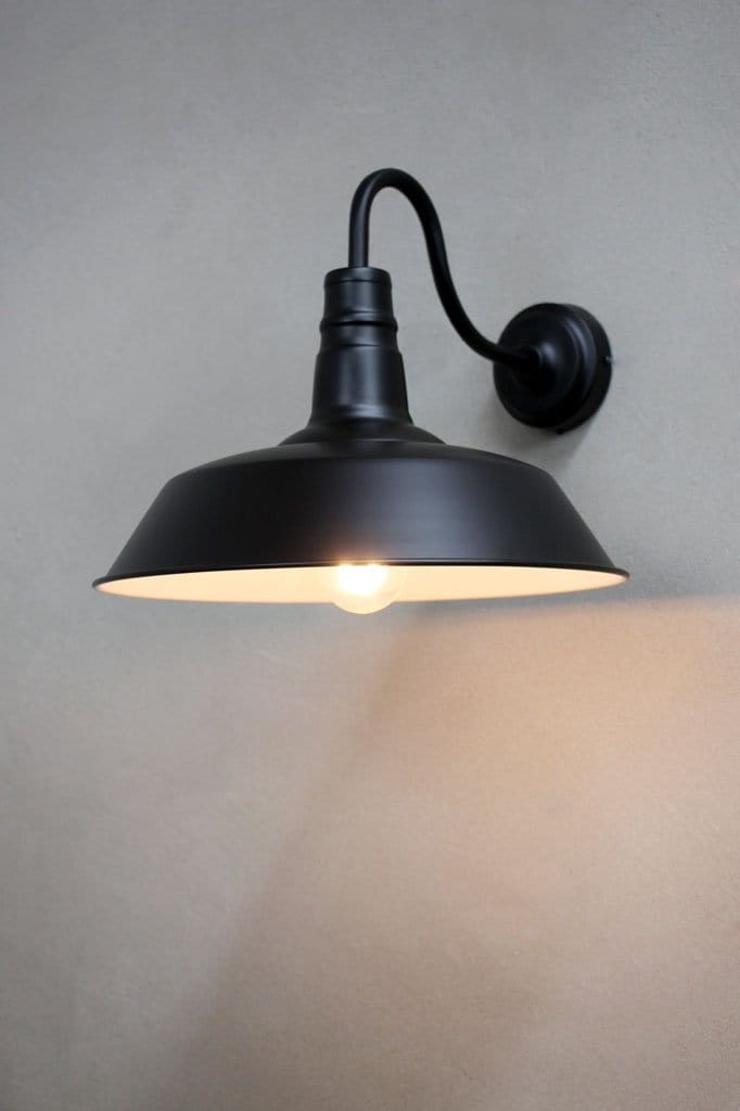 Black wall light