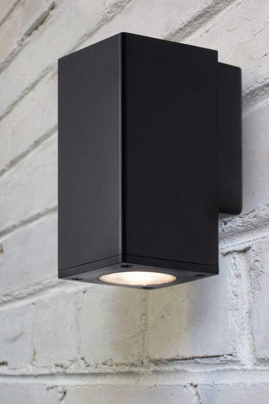 Square outdoor LED wall light