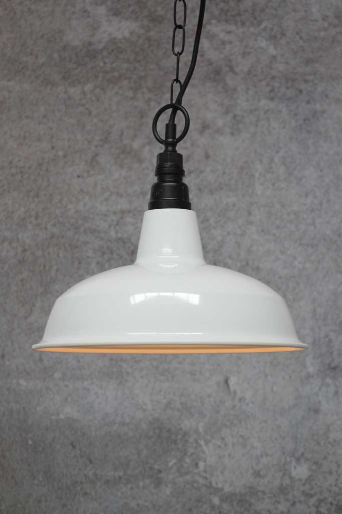 Industrial Warehouse Pendant Light in White