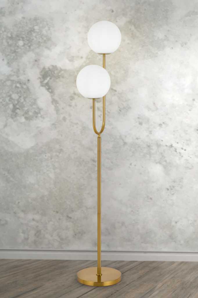 Bowman Twin Floor Lamp Gold Opal