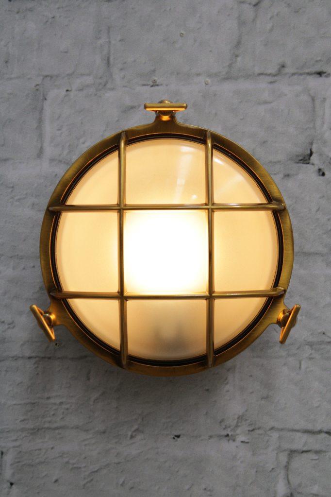 Brass outdoor bunker light