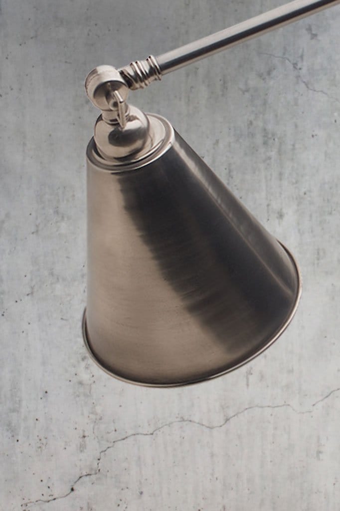 Brass spun wall light shade