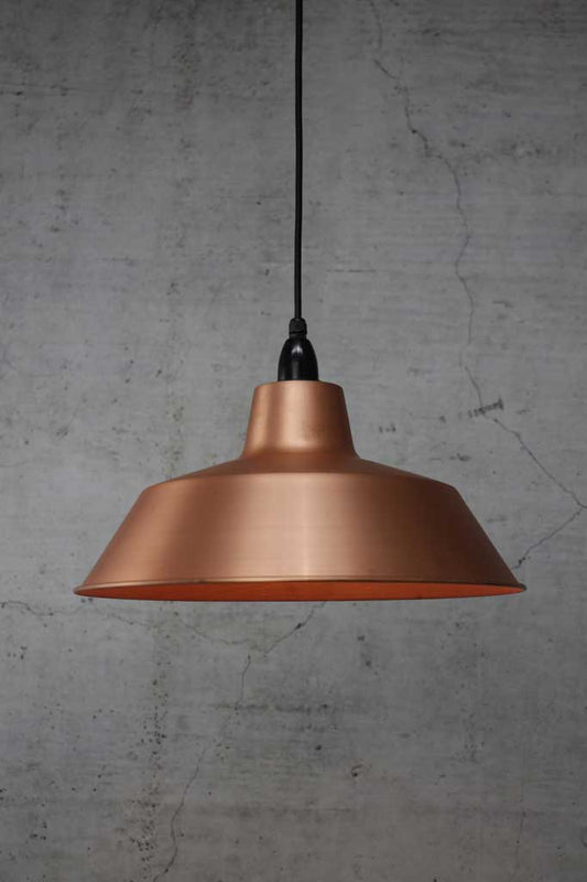 Bright copper outdoor pendant light