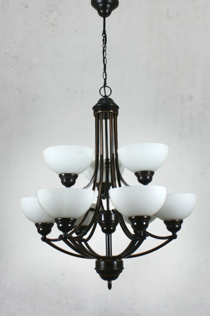 Large bronze chandelier