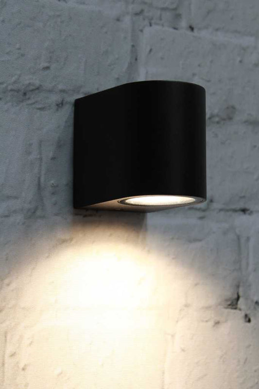 Brookside Outdoor Wall Light in small black