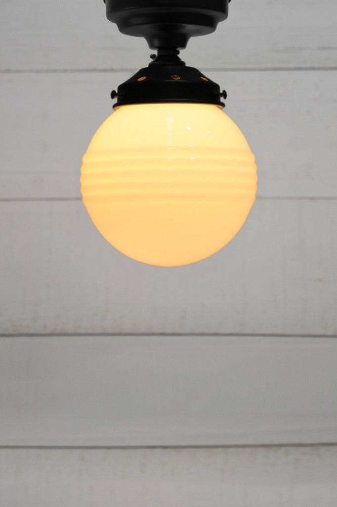 Small ridged glass ball batten light