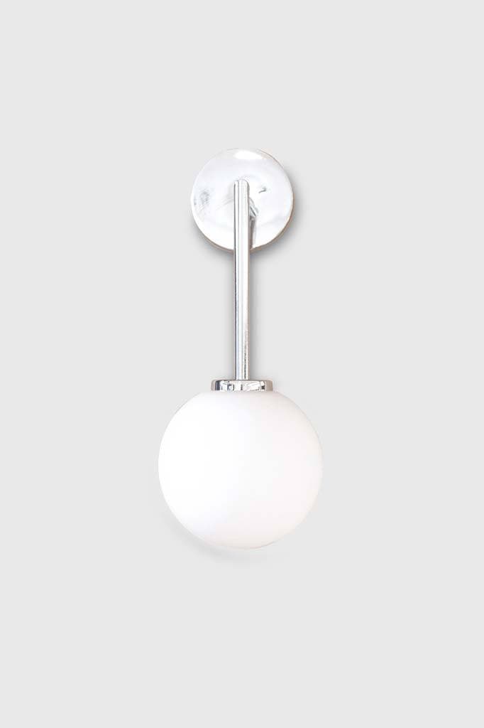 Chrome long arm large wall light