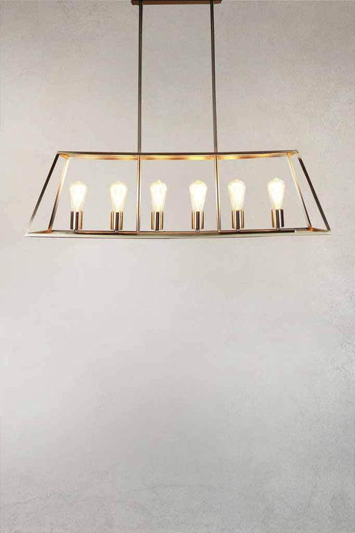 Chrome linear pendant deals light