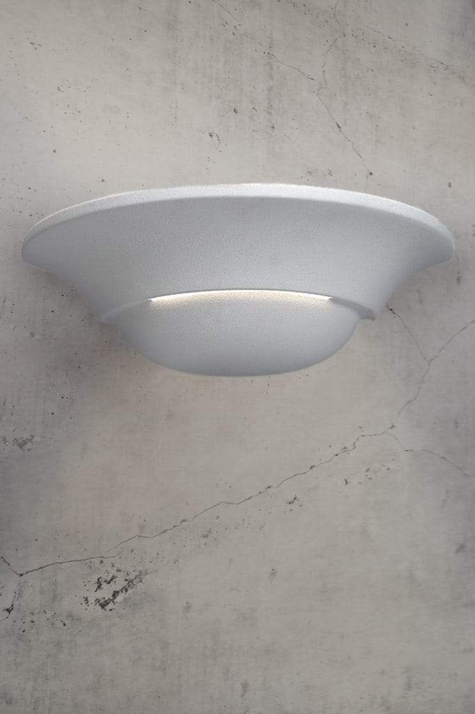 Contoured plaster wall light