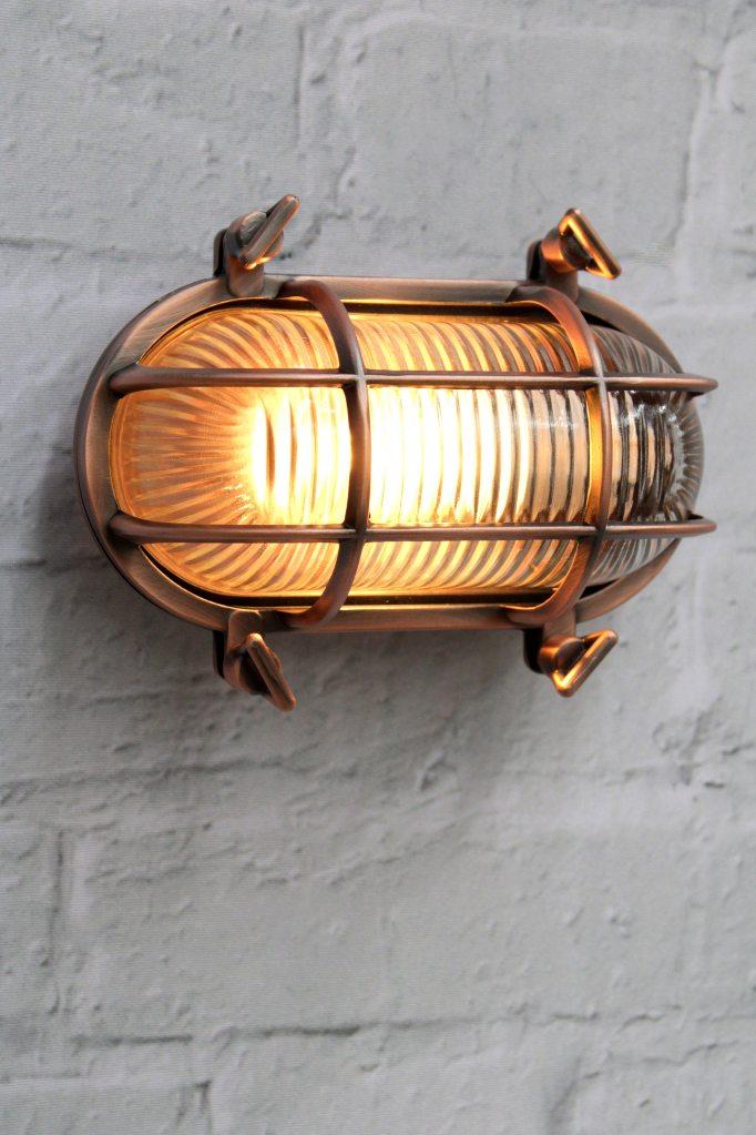 Copper bunker exterior light