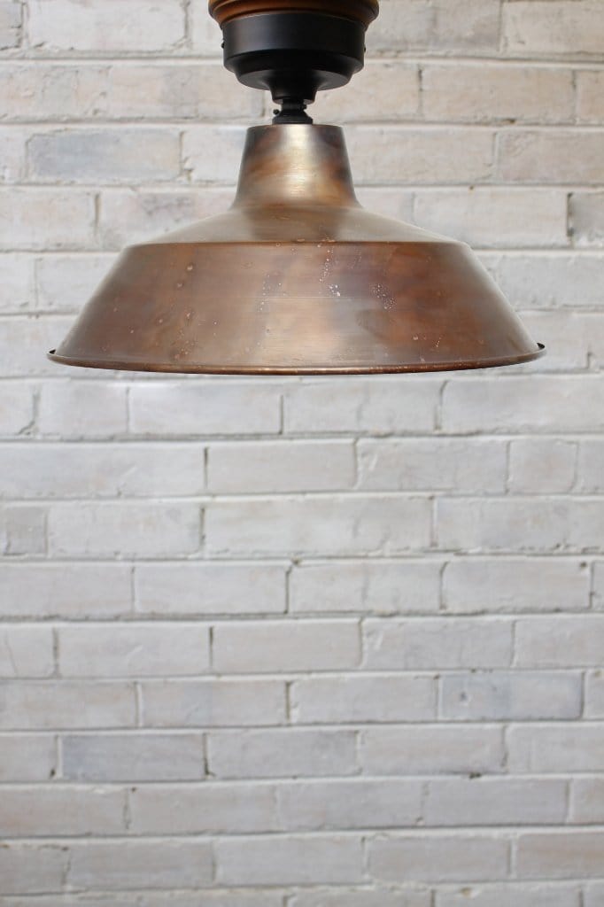 Copper flush mount light