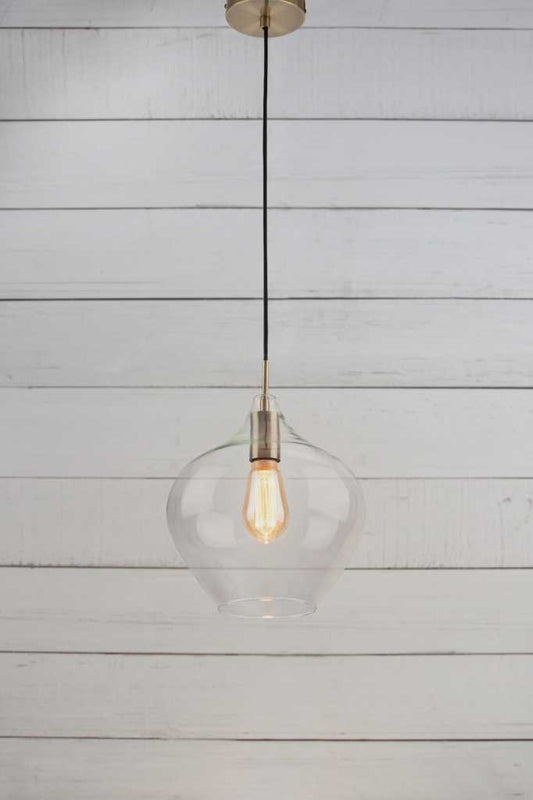 Denmark Glass Pendant Light large clear