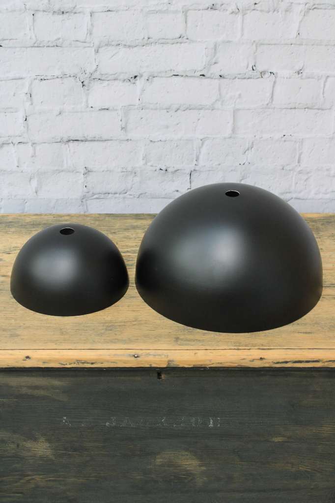 Black Dome shade in small and large.