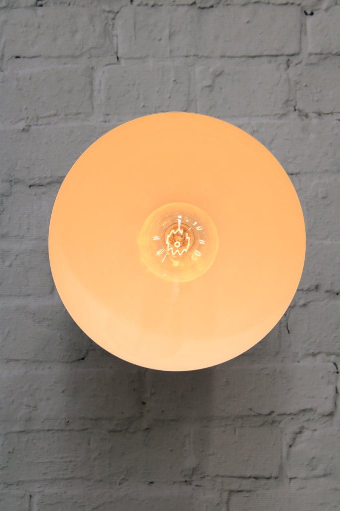 Dome wall light with white finish