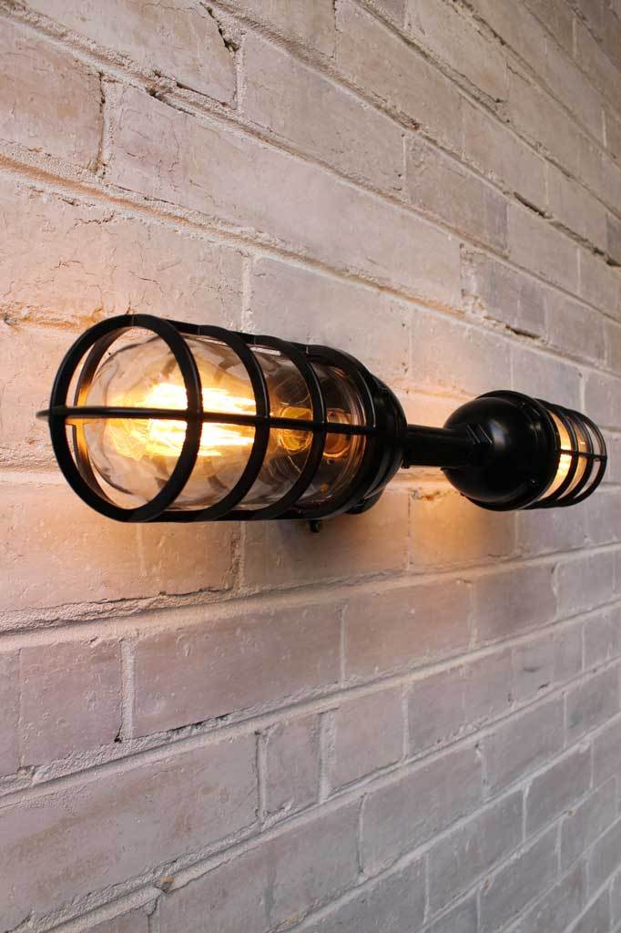 Industrial cage sales wall light