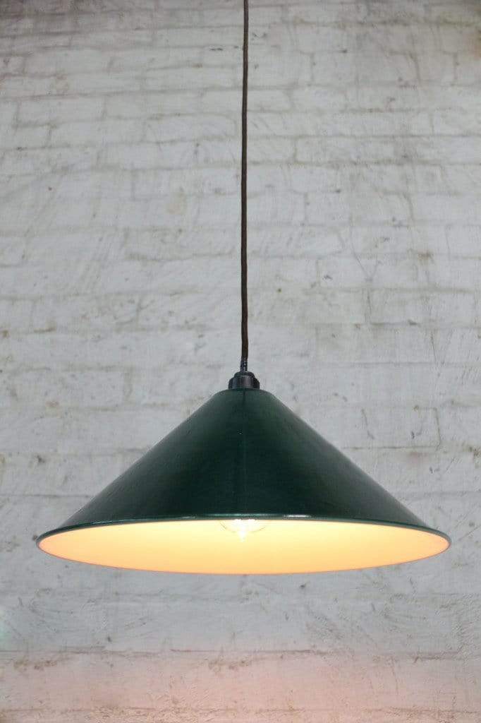 Enamel ceiling pendant light warehouse style