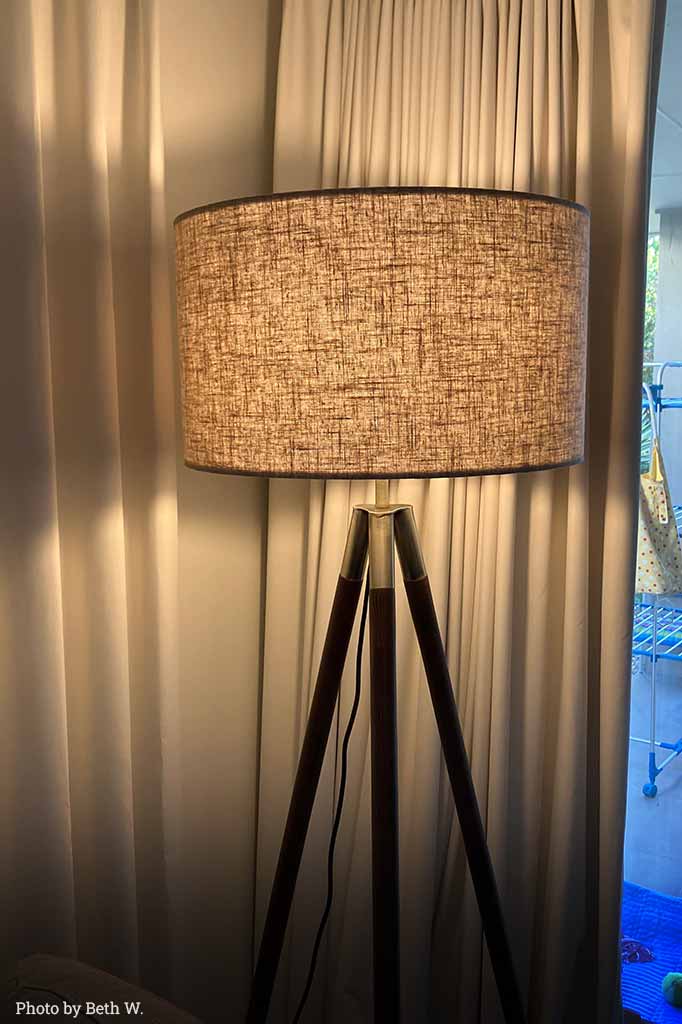 Tripod gold deals floor lamp