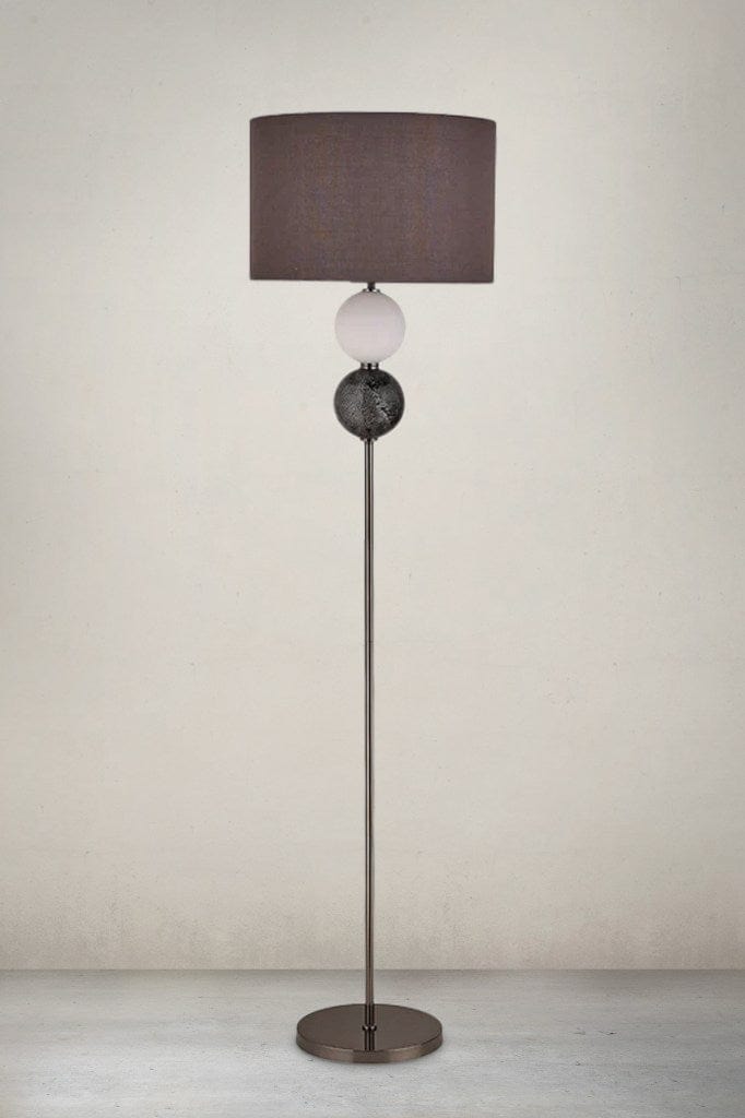 Tribeca Floor Lamp in pewter. 