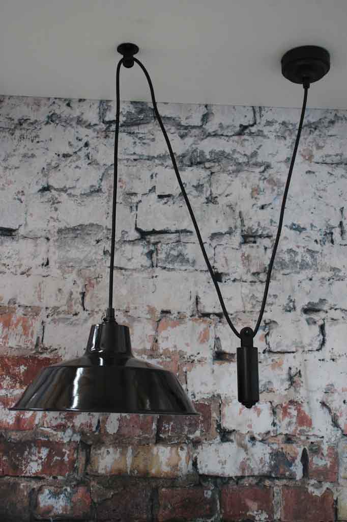 Black Pulley Pendant 