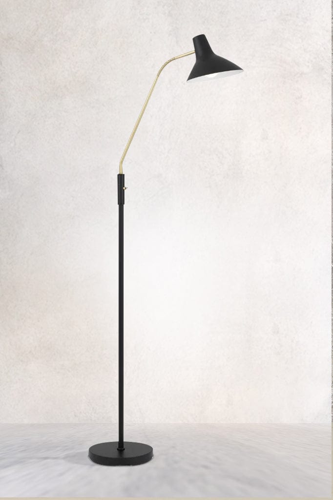 black florida retro floor lamp