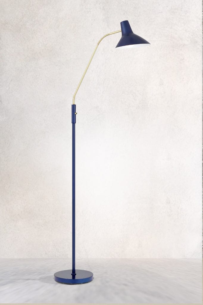 blue florida retro floor lamp