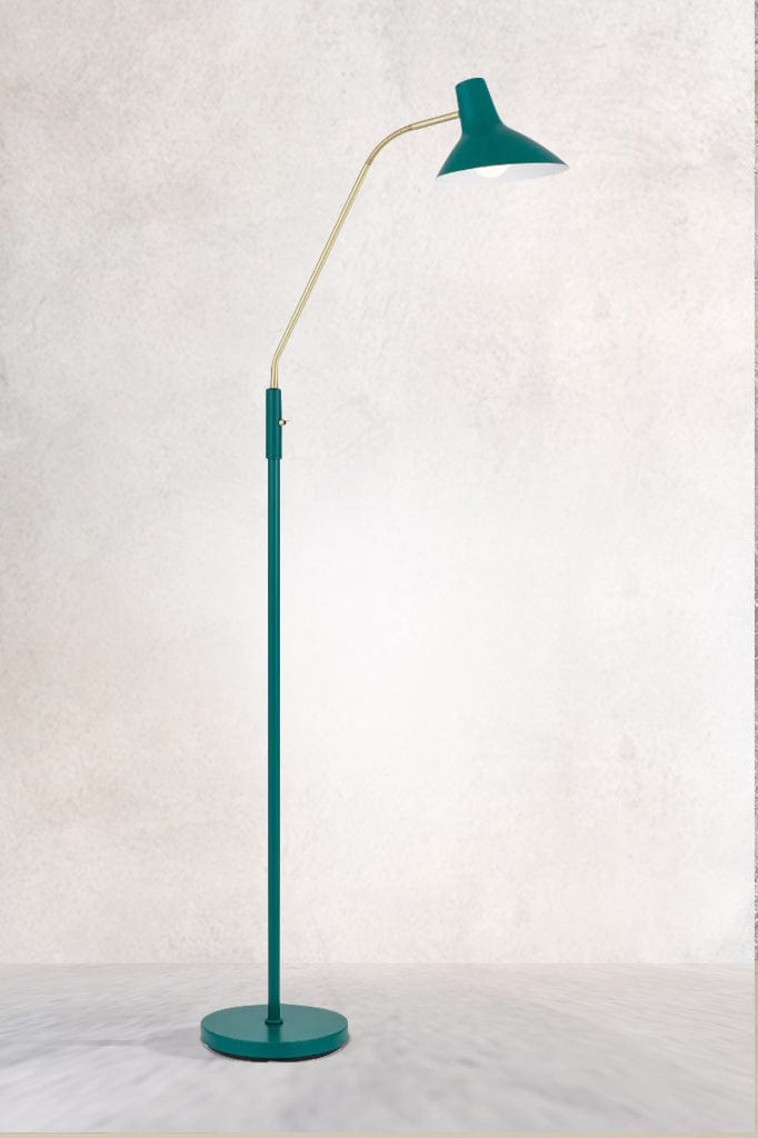 green florida retro floor lamp