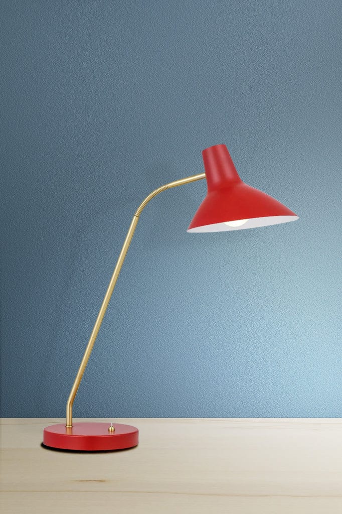 red florida table lamp