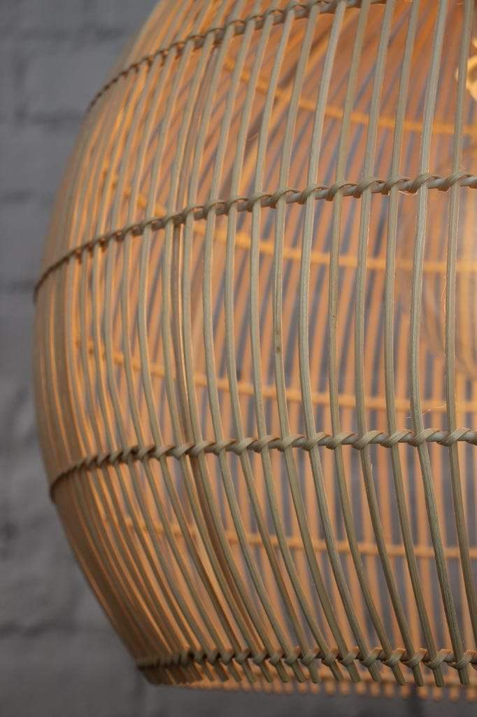 Genuine rattan pendant light