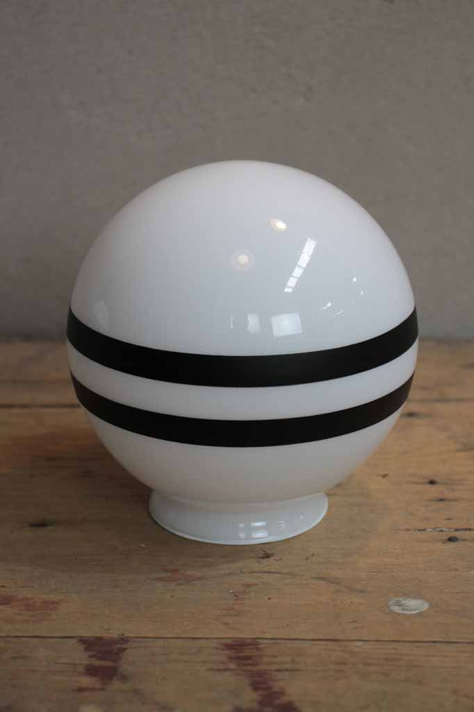 Glass Ball Shades - hand painted Two Stripe